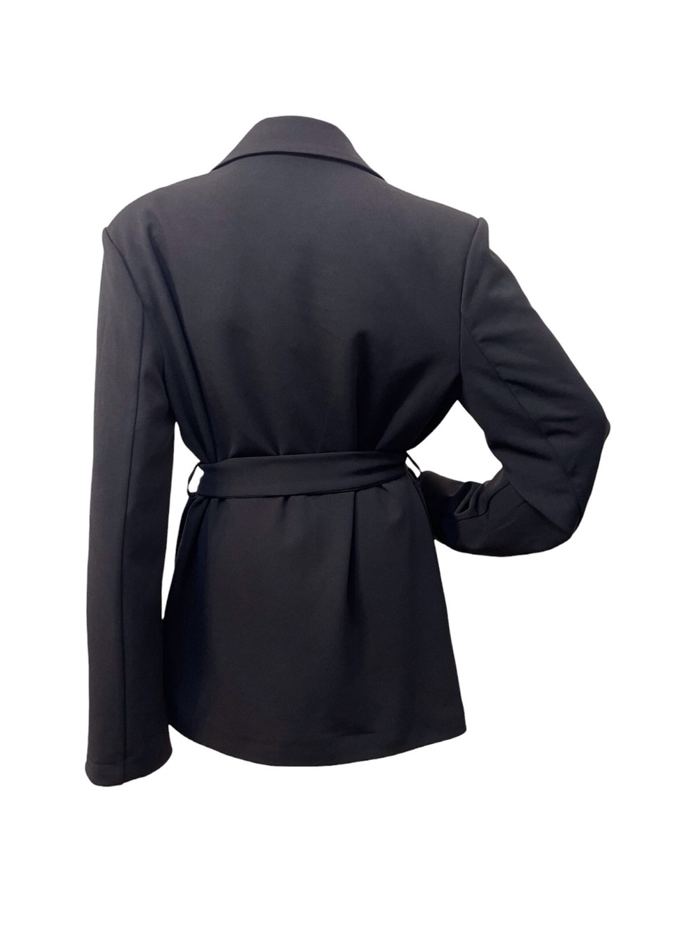Forever 21 Women's Black Belted Blazer Career Jacket, M - Picture 3 of 9